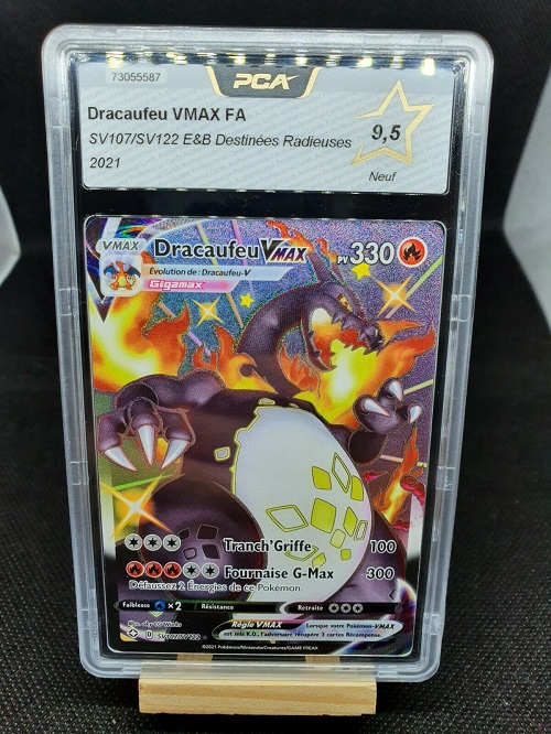 2020-2021 - 04 Pokémon Epée et Bouclier - Destinées Radieuses - SV107-SV122 Dracaufeu VMAX PCA 9.5